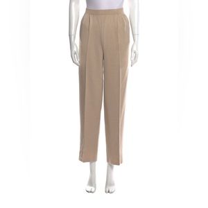 St. John Collection Straight Leg Pants - medium - pull on elastic waist EUC tan